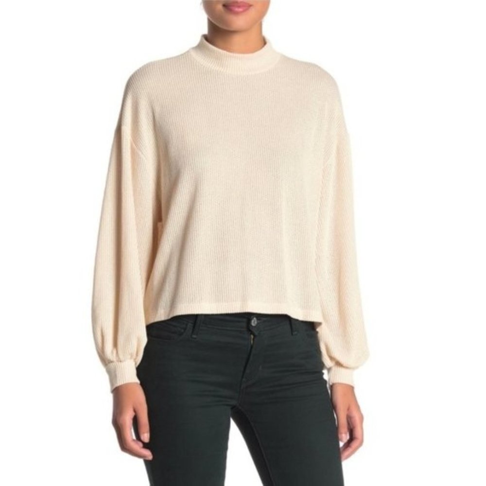 Lush Mock Neck Tunic Knit Top